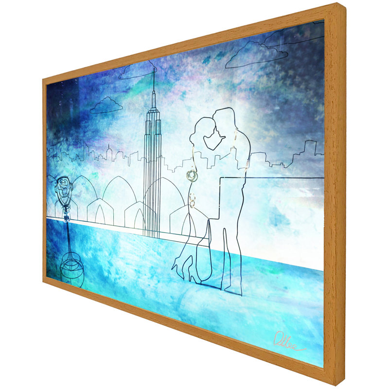 Single Picture Frame Wall Art, 31cm H x 46cm W, Oak