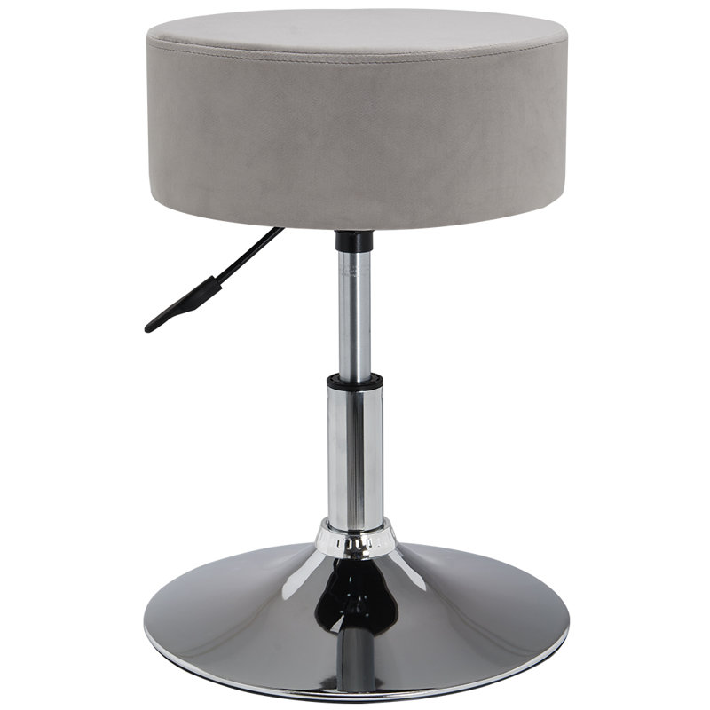 Metal Accent Stool, Grey