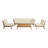 Irma Outdoor Solid Teak Wood Chair with Cushions