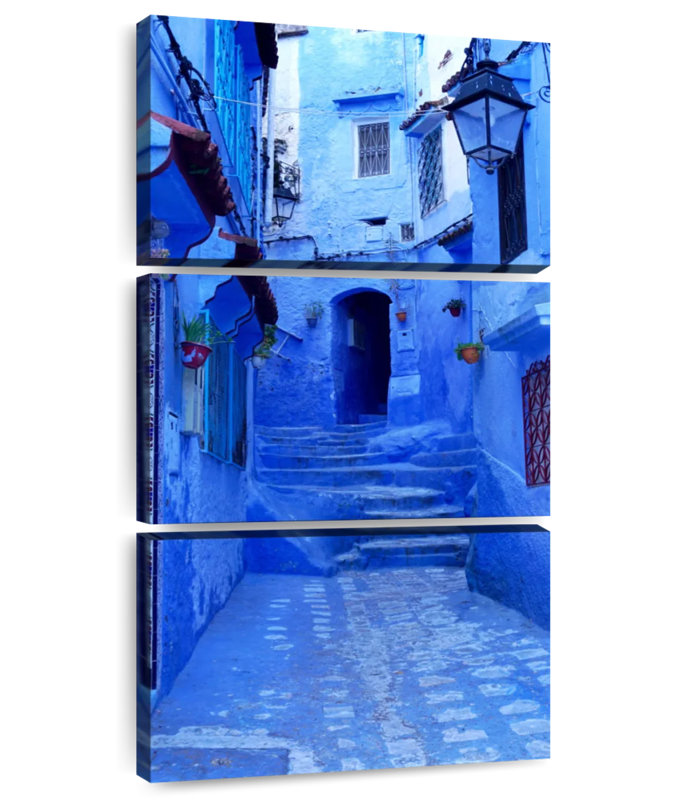 Charmante rue Chefchaouen, H 38 po x l 18 po