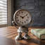 Horloge de table vintage ENDORDAKA en fer forgé, style robot, horloge de bureau décorative rétro londonienne de 1887, figurine de robot en métal mobile, horloge de table silencieuse à quartz pour étagère, chambre, bureau, décoration intérieure, idée cadeau