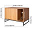 Armoire à litière cachée 31,5 po avec matelas à griffer pour chat et rangement imperméable pour chambre à coucher avec fonction de blocage des odeurs compatible avec les grands espaces
