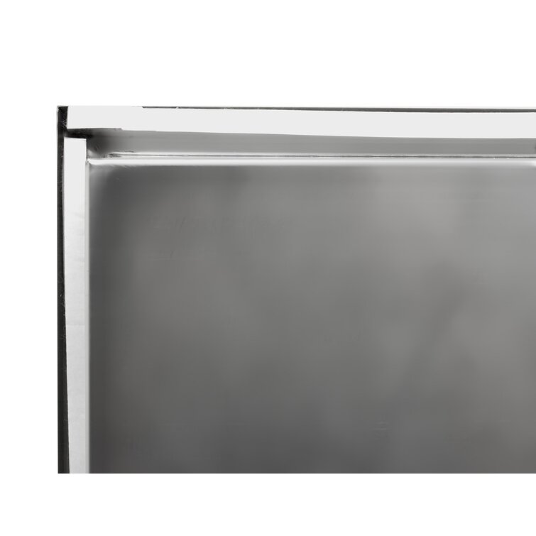 ALFI brand 24 x 12 Black Matte Stainless Steel Horizontal Single Shelf -  Luxury Bath Collection