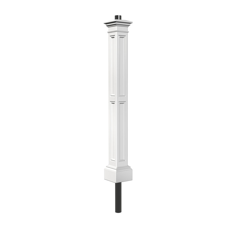 Liberty 72" H Post W/Mount, White