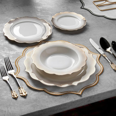 Fairmount Bone China Dinnerware Set 24 Piece - Service for 6
