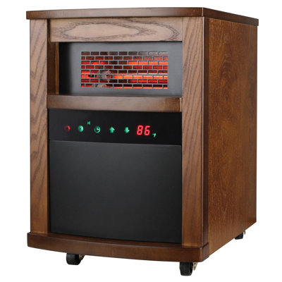 Comfort Glow Infrared Quartz Heater, Remote, Heat Up To 1,000 Sq Ft, Child Lock - QEH1408