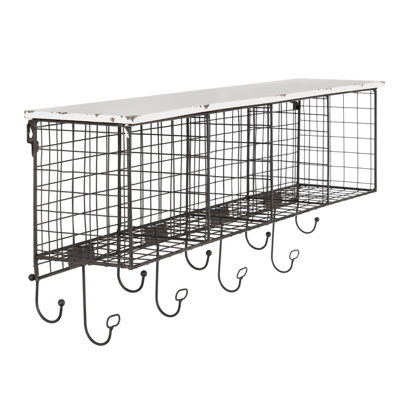 Outen Wall Wall Mounted Coat Rack, Dark Brown