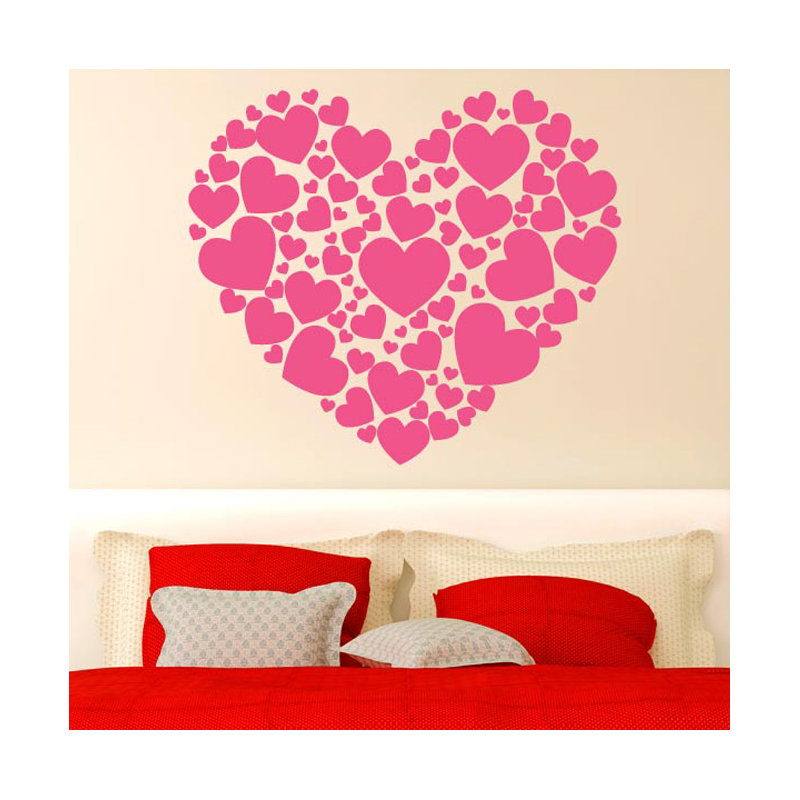 Abstract Wall Decal, Pink
