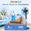 Hauteur réglable du piédestal oscillant de 16 po avec télécommande et ventilateur de minuterie de 15 heures-129508063