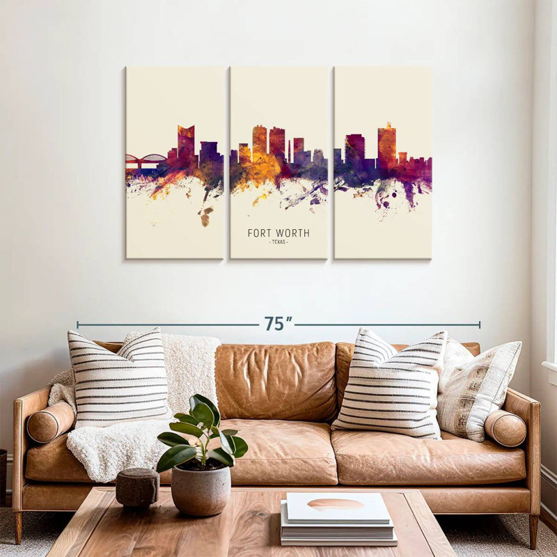 Sireci Fort Worth Texas Skyline IV, 36" H x 57" W