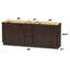 90'' Double Bathroom Vanity Base Only-96631485