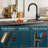 Pull Down Single Handle Kitchen Faucet With Deck Plate, Handles and Supply Lines-86502922