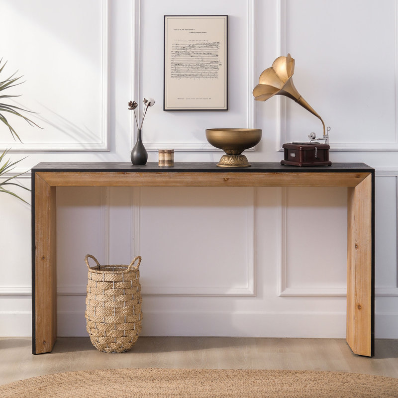 Black Wood Console Table