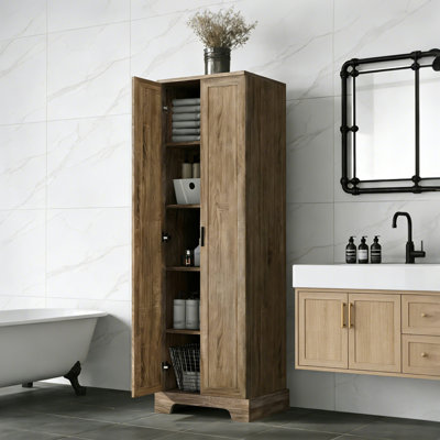 Armoire de rangement autoportante avec 2 portes et tablette réglable