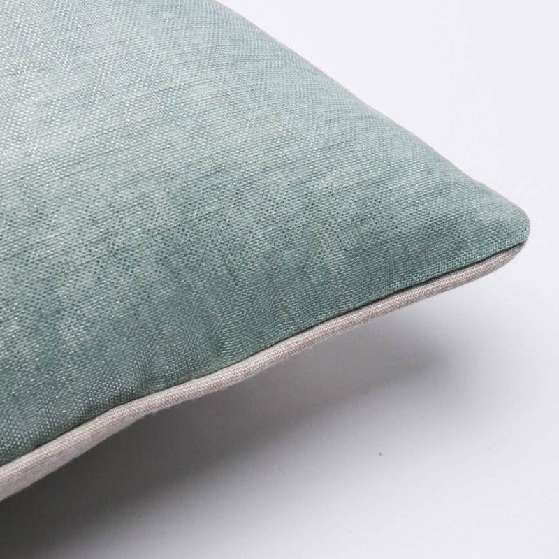  Housse de coussin carré en lin, Bleu ciel