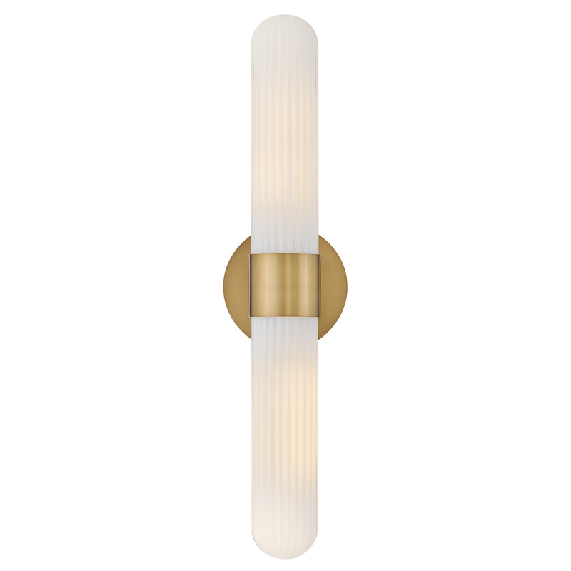 Hinkley Nina Large Two Light Sconce, Lacquered Brass