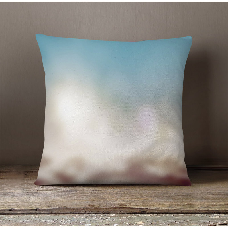 Throw Pillow With Insert, 20"H x 20"W, Blue/White Abstract 3