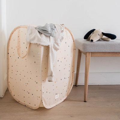 3 Sprouts Recycled Pop-up Hamper/terrazzo/beige