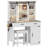 Polett Makeup Vanity With Sliding LED Mirror and Outlets-926818902