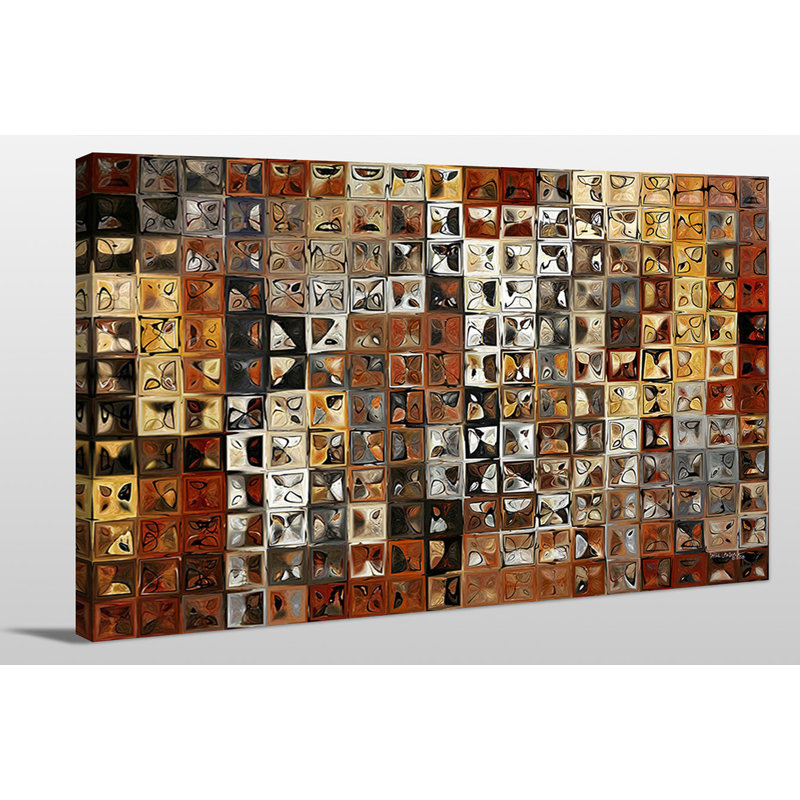 «Tile Art # 1 2013», reproduction d'impression sur toile encadrée, H 28 po x l 48 po x P 1,5 po, Toile tendue