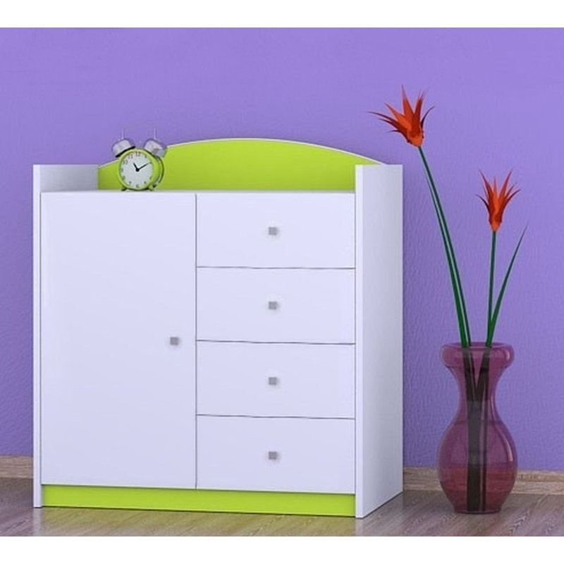 Northcutt Kids 4 - Drawer Combo Dresser, Green