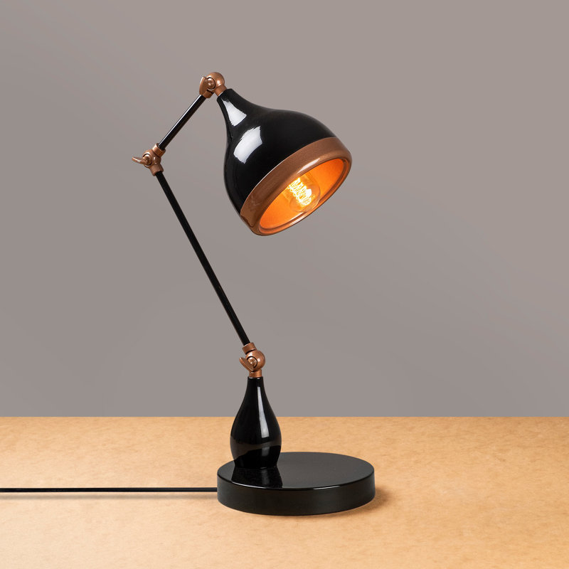 Lampe de bureau noire 20,08 po Julius