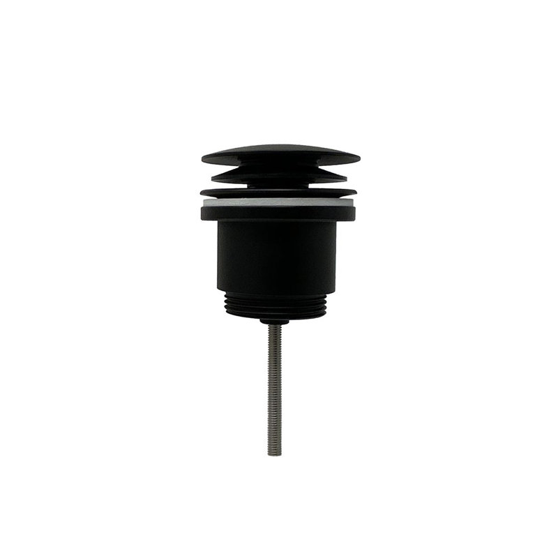 Pop-Up Bathroom Sink Drain with Overflow, Matte Black