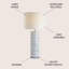 Lampe de table blanche 28,75 po