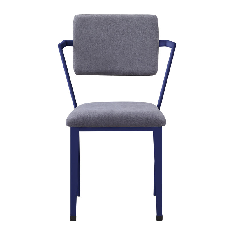 Chaise de bureau rembourrée à dossier ouvert, Bleu