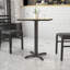 Table de restaurant Beverly avec base en X et colonne de 3 po de hauteur-1120025450-1162950008