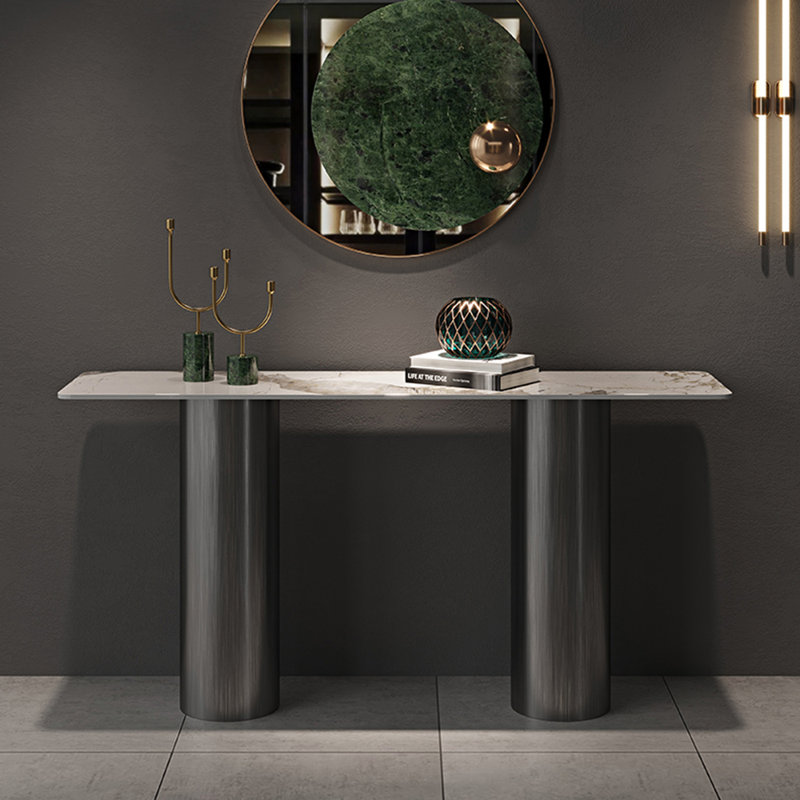 Console légère et luxueuse, H 31,5 po x l 63 po x P 15,7 po, Gris