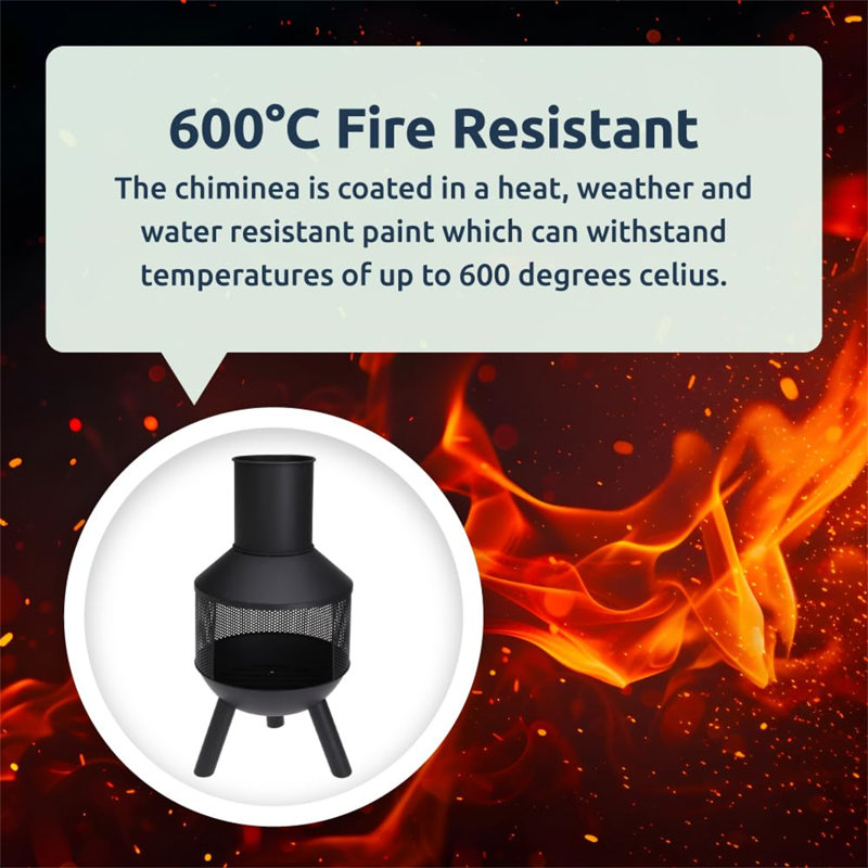 Convex Iron Wood Pellets Smokeless Chimnea
