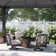 Emmaus 4-Person Swivel Sofa Chairs Seating Group with Fire Pit Table
