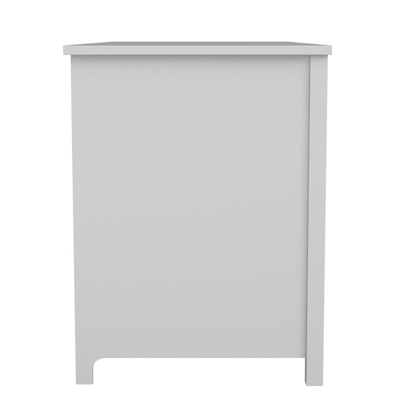 Gray Wood Home Office Desk with Drawer and Filing Cabinet