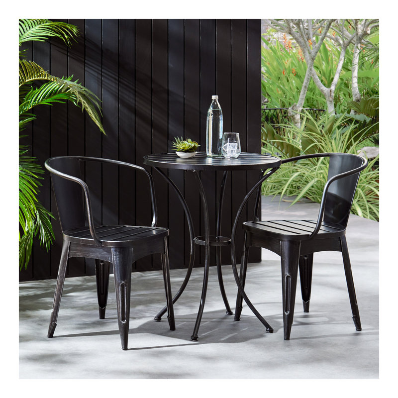colmar 3 pc kd metal set, Black/Silver