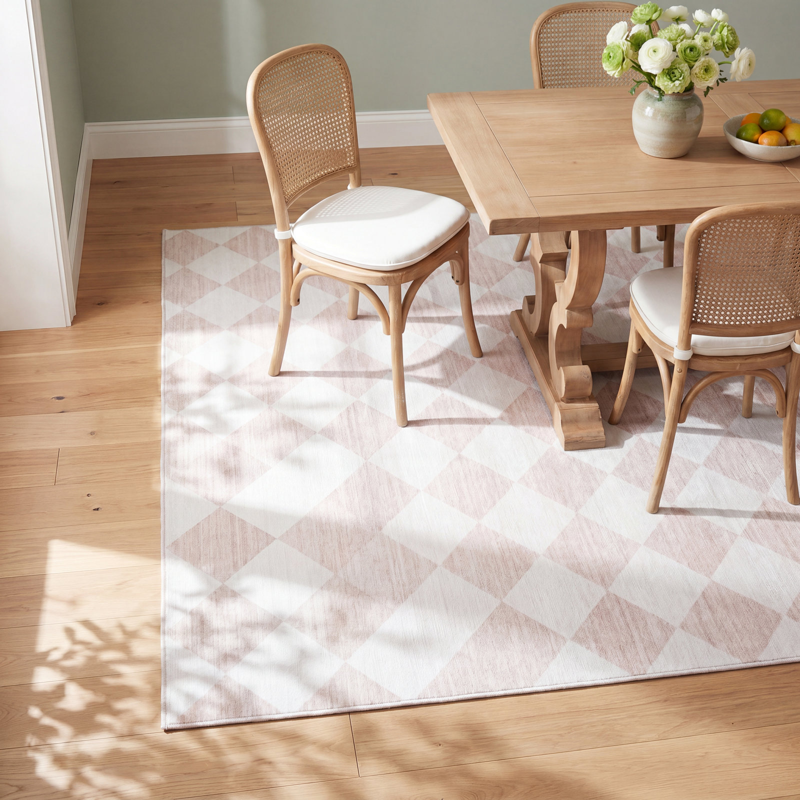 Machine Washable Geometric Rug, Rectangle 8' x 10'