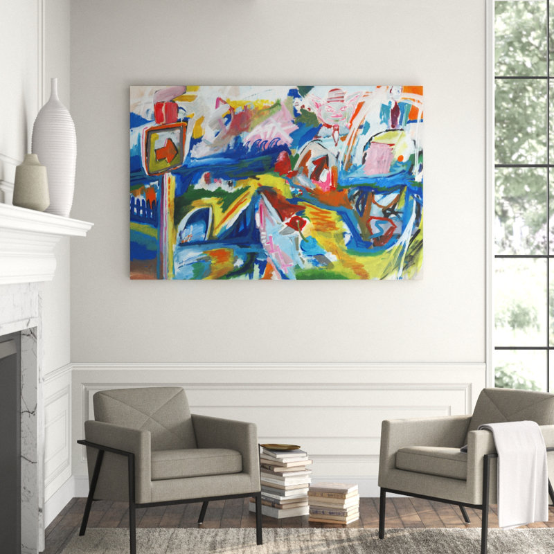 All Signs Point To Yes Print by Dylan Grey, Image Brush Gel, 47" H x 71" W
