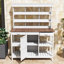 Table de rempotage spacieuse en bois de sapin avec tablettes de rangement, tiroirs et armoire-1899389650