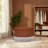 Fully Assembled Round Linen Blend Storage Ottoman with Tassel Trim-517635226