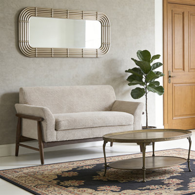 Boucle Flared Arms Loveseat