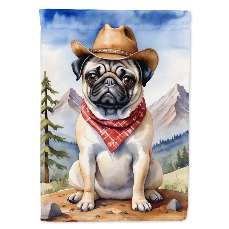 Drapeau Cowboy Welcome Garden, Carlin rouge
