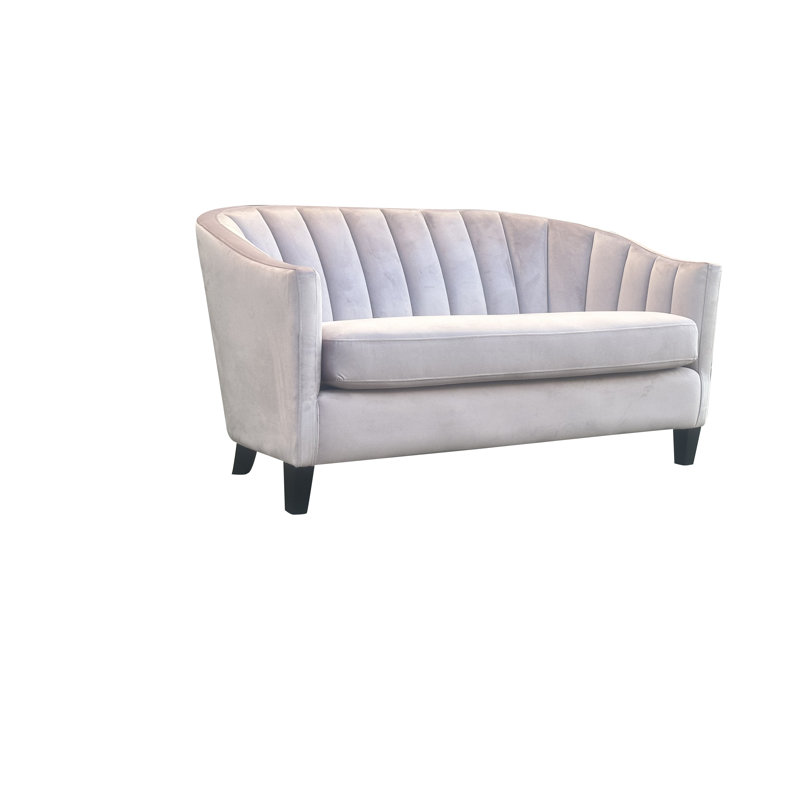 Adeleen 2 Seater Velvet Sofa, Pink Velvet