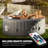 6-Seat Inflatable Pool Spa - Portable Hot Tub Spa with Light and Remote Control