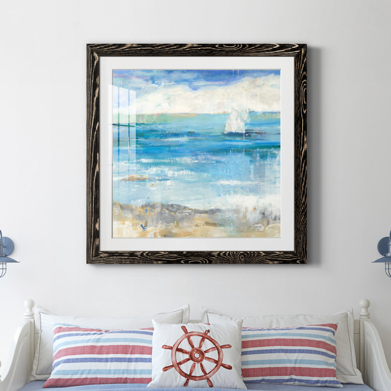 From The Shore - Peinture, Papier noir, H 31,5 po x l 31,5 po x P 1,5 po