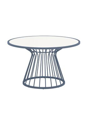Kali 60 inch Round Dining Table, Blue, 28" H x 48" W x 48" D