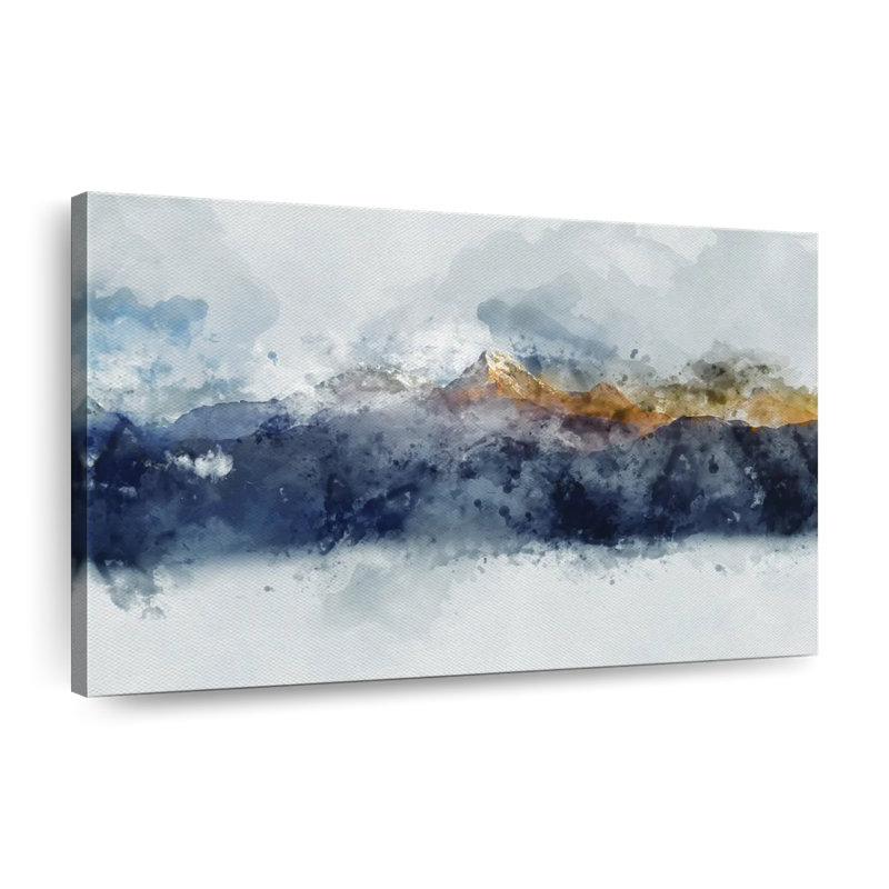 Montagnes rêveuses sur toile, H 8 po x l 12 po x P 1 po