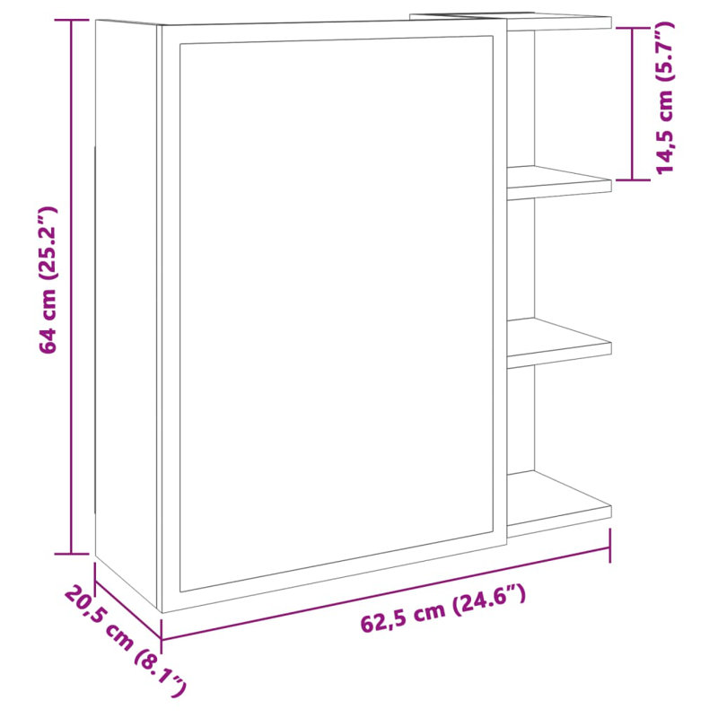 Adiza Bathroom Cabinet, Artisan Oak