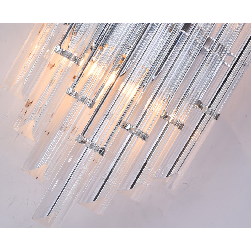 Applique murale en verre 2 lumières Kierra Transitional , Chrome
