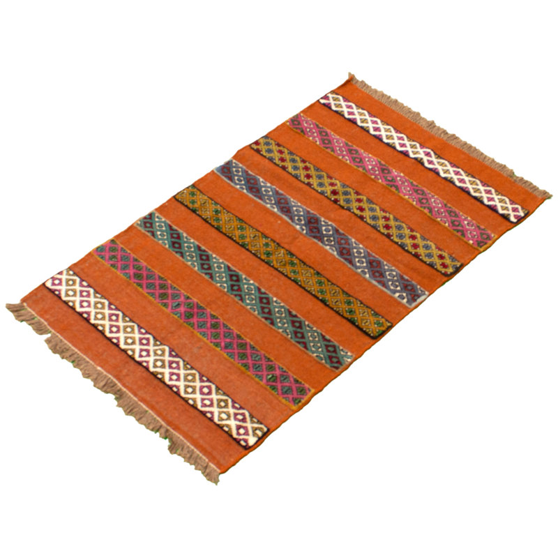 Tapis cuivre en laine noué à la main