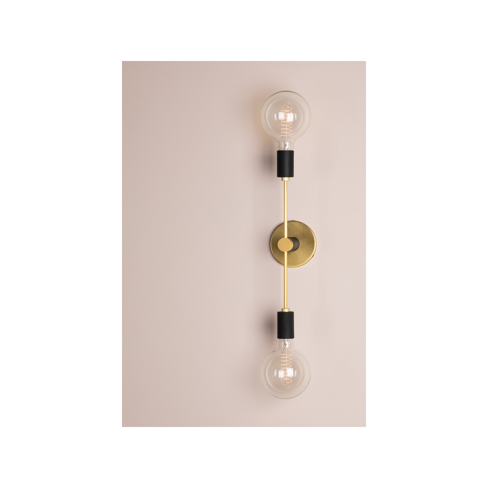 Christopher 2 Light Dimmable Armed Sconce, Aged Brass
